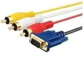 Cabo Conversor Adaptador Entra Vga Sai Rca S-video Pc Na Tv