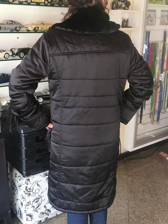 Jaqueta nylon cetim longa G - Foto 2