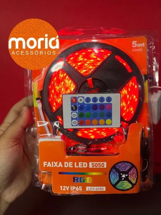 Fita Led 5050 Rgb Colorida 5mt 16 Cores + Fonte + Controle - Foto 5