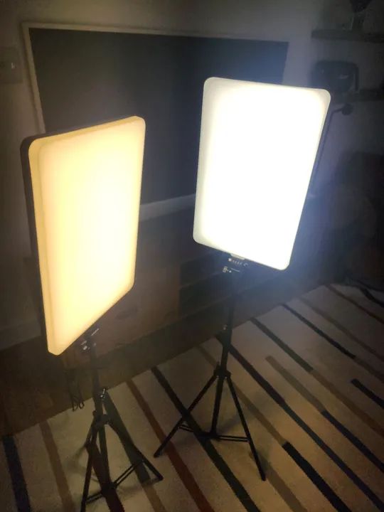 2 paineis LED 44cm Iluminação para Fotos Vídeos - Foto 3