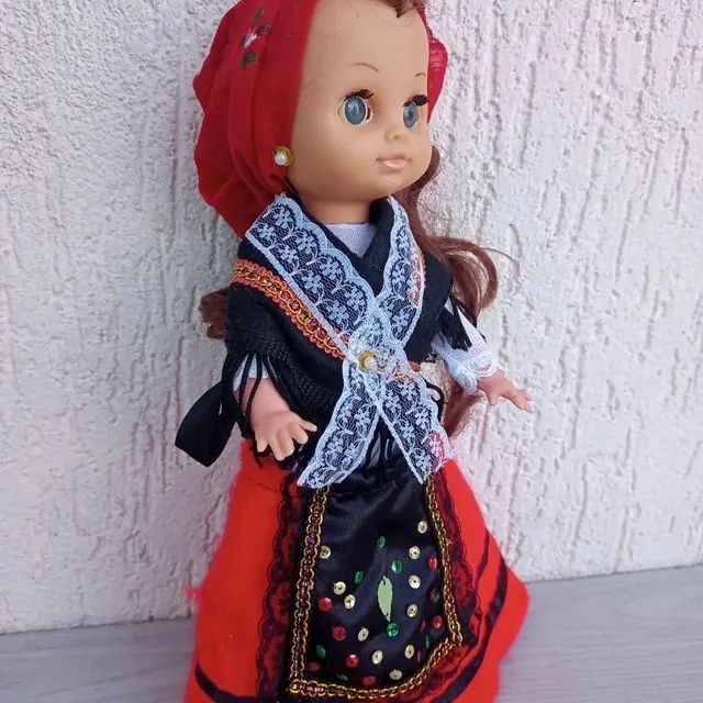 Boneca Doll antiga traje Espanha 29 cm aproximadamente - Foto 5