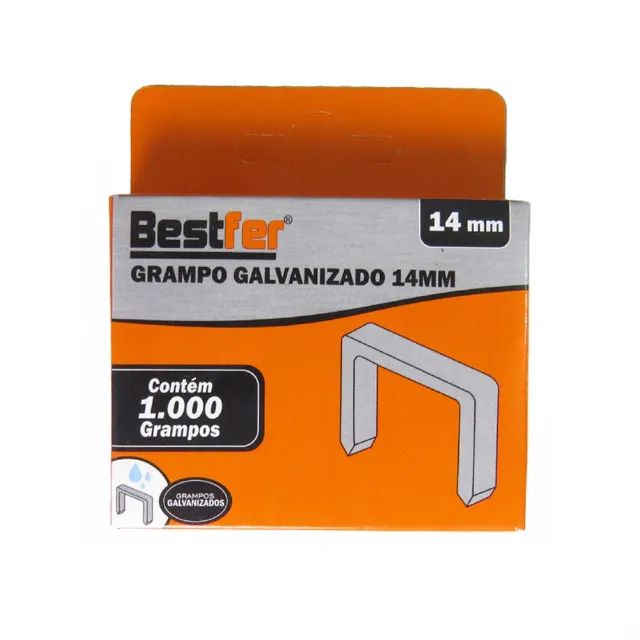 Grampo Galvanizado 14mm Tapeceiro U 1000 Unidades Bestfer - Foto 3