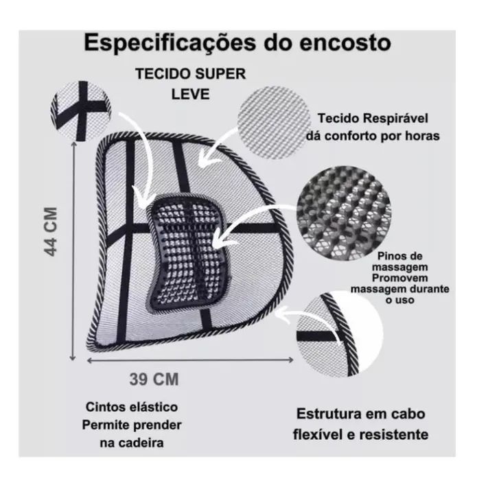 3 encostos lombares  - Foto 6