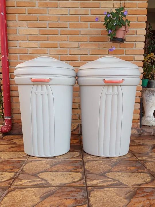 Cesto para Lixo com Tampa e Alças - 140L SANREMO
