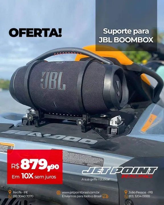 SUPORTE JET SKI PARA JBL BOOMBOX 1, 2 ou 3, Parcelamos 