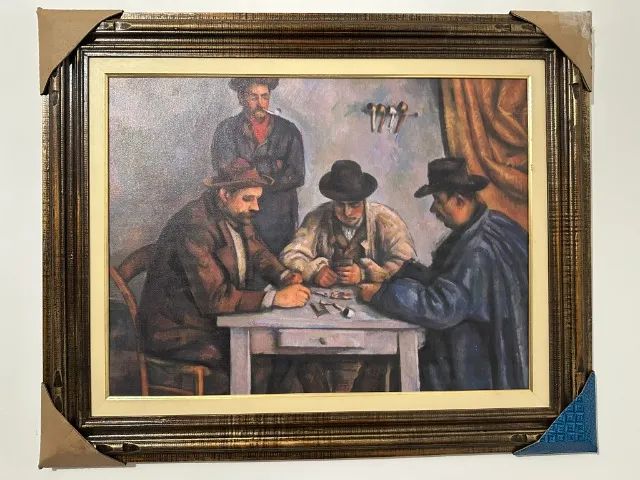 Quadro - Os Jogadores de Cartas - 1890-95 (Pintor: Paul Cézanne).