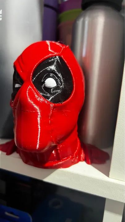 Cabeça Deadpool 3D 12cm super realista  - Foto 2