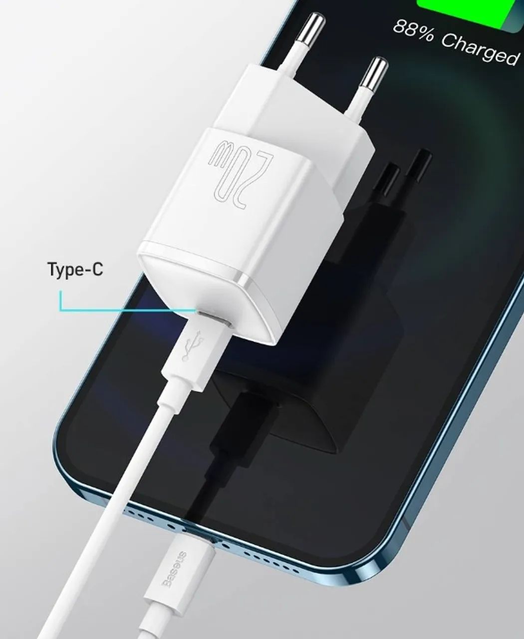 Carregador Baseus Mini 20W Tipo-C - Foto 2