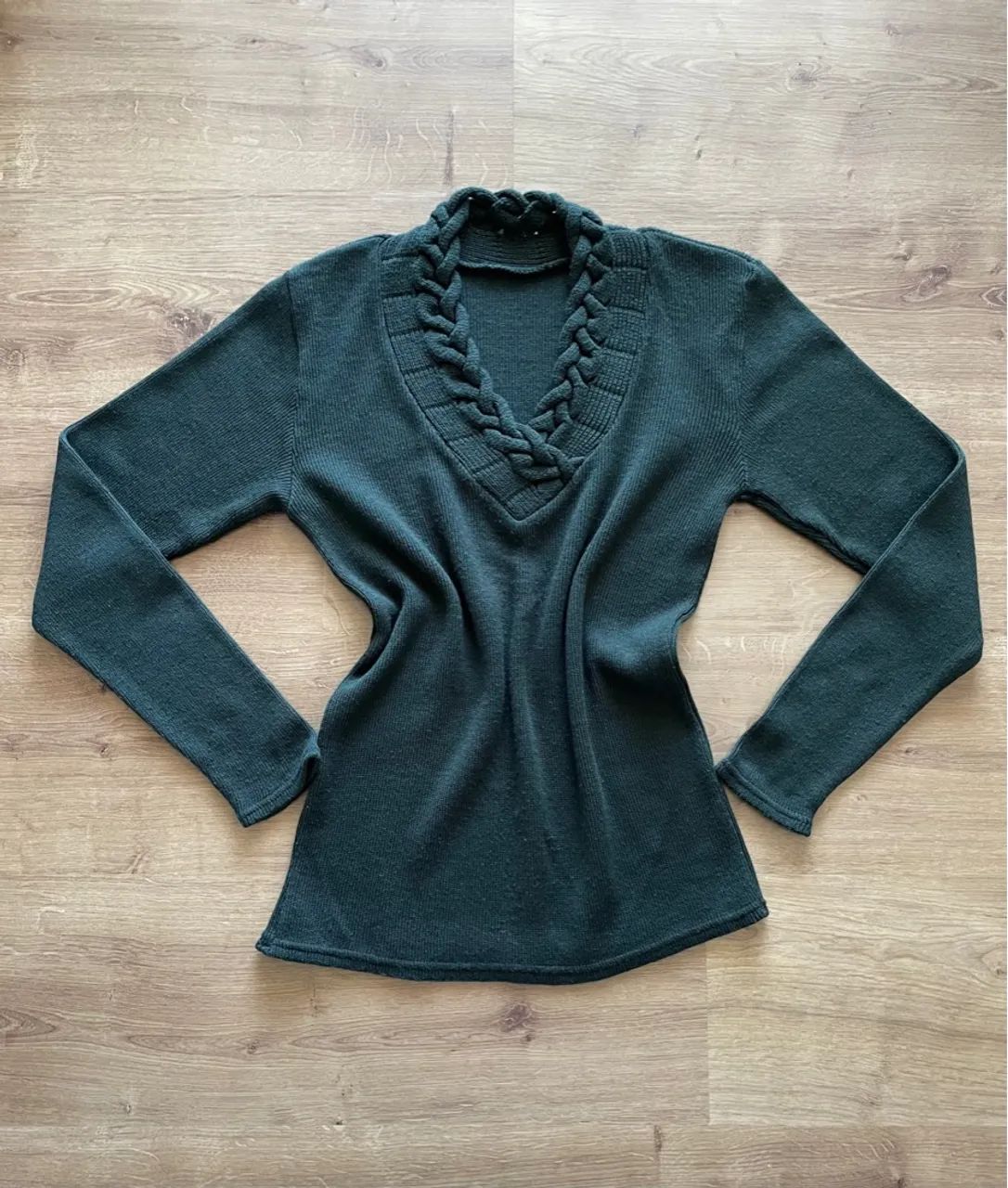 Blusa de fios tam P / M verde musgo  - Foto 3