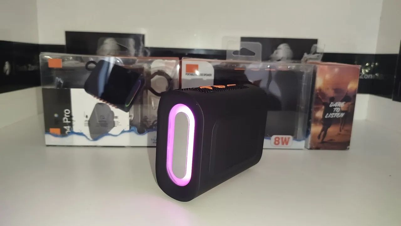 Caixa de Som Portátil Go4 Pro -com LED  - Foto 4