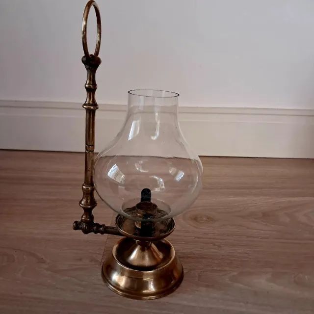 Castiçal Lamparina em Latão e Cúpula de Vidro - Foto 6