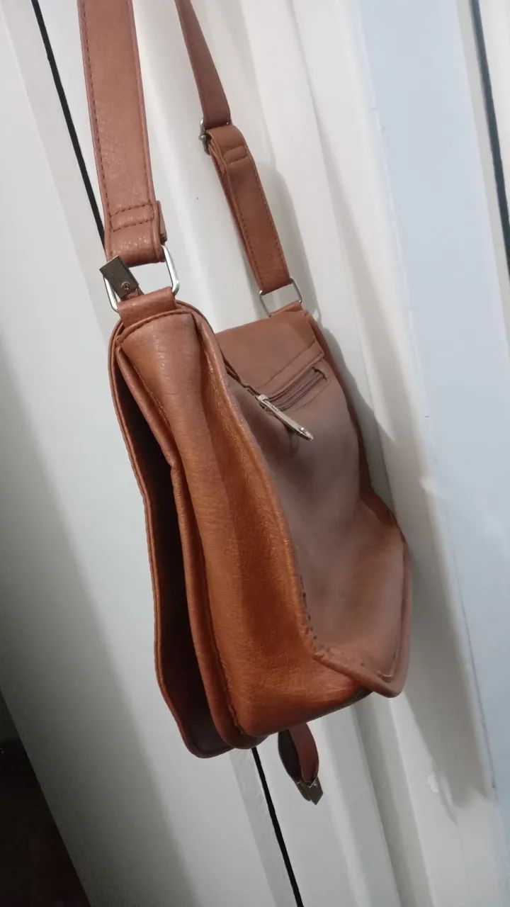 Bolsa de ombro marrom claro - Foto 2