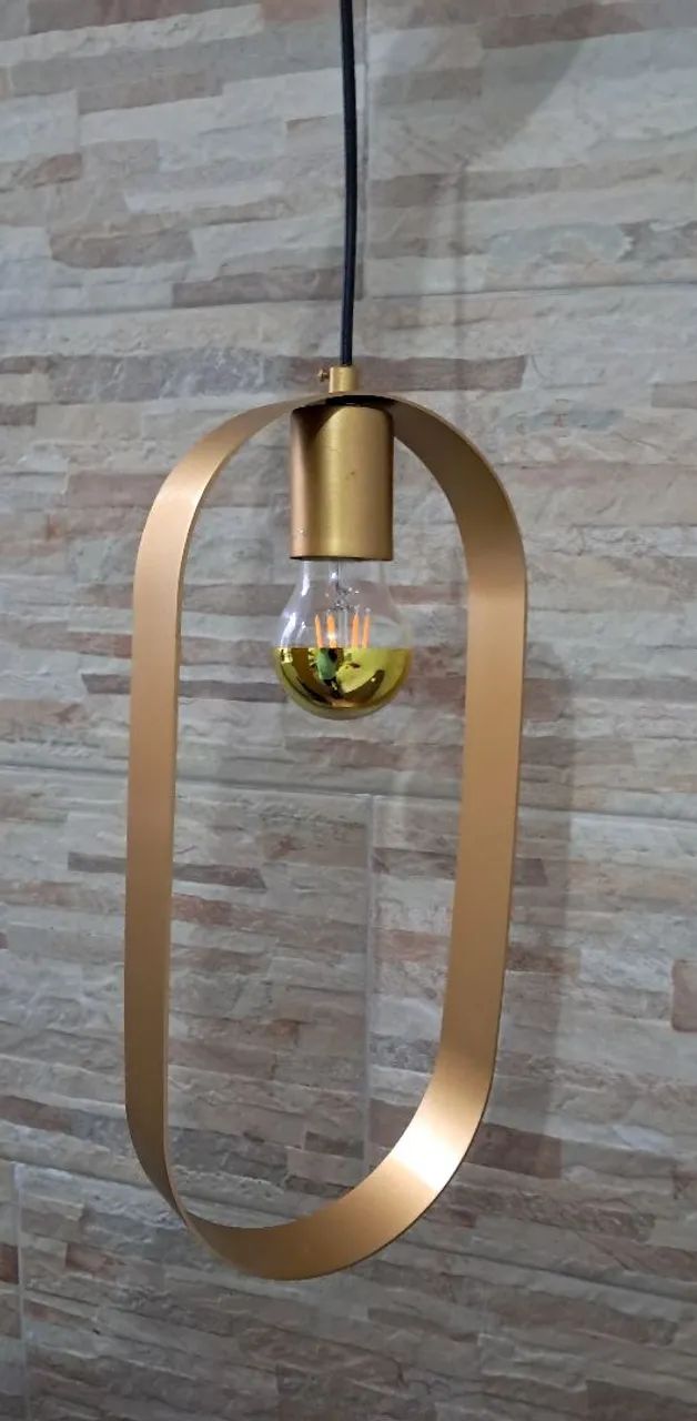 Lustre Pendente dourado 