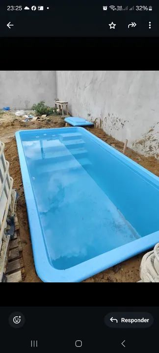 Piscina de fibra de 4 mts para seu lazer! R$ 9.490 a vista ou no cartão com juros da op - Foto 3