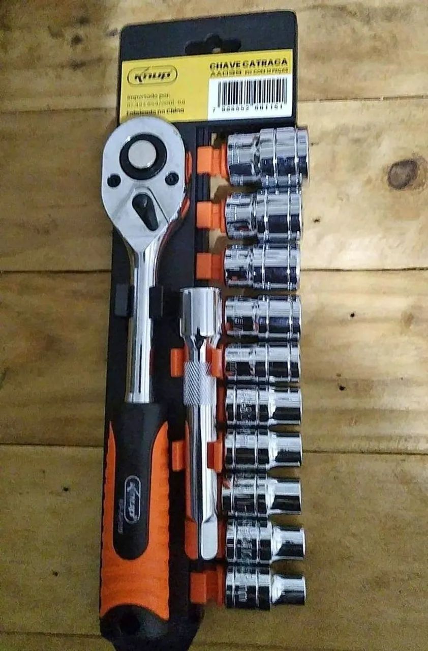 Jogo chave de catraca soquetes 12 peças64840794296195121