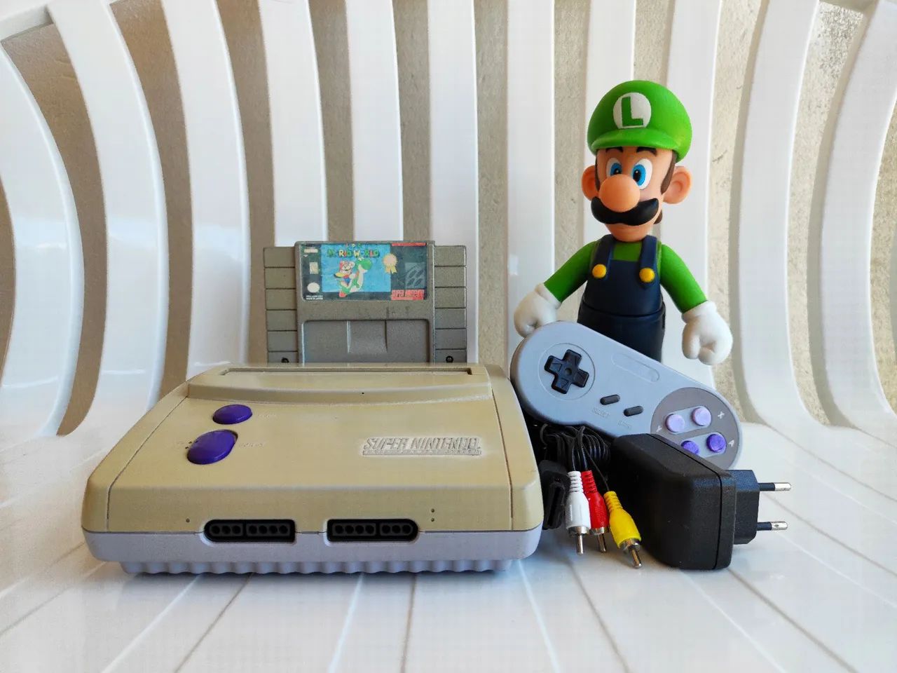 Super Nintendo com Super Mario World !!