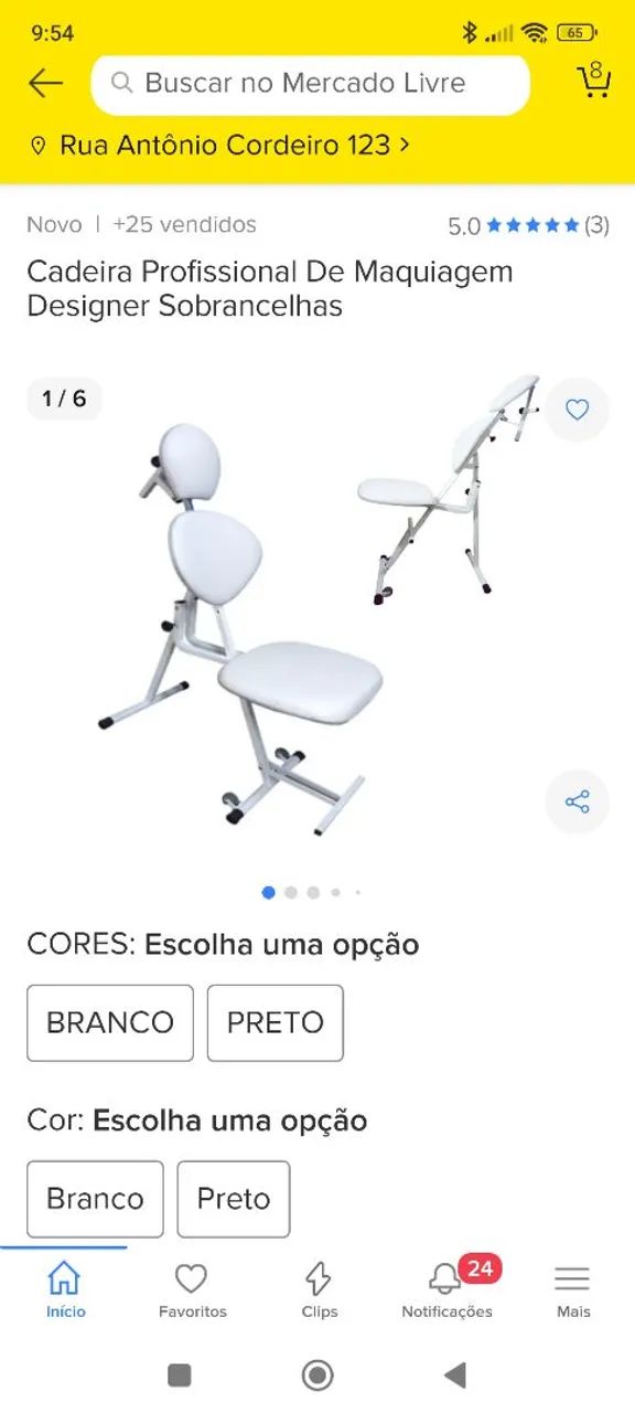 Cadeira Profissional para Designer de Sobrancelhas