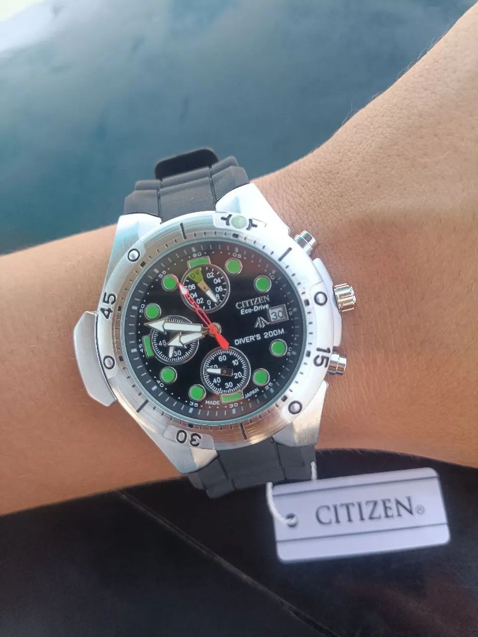 Relógio Citizen Eco-Drive Diver's Jp20-40 multifuncional