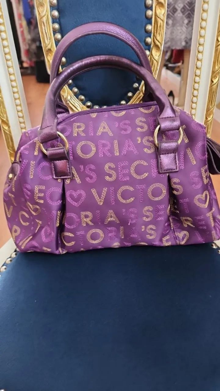 Bolsa vintage Victoria Secrets roxa - Foto 2
