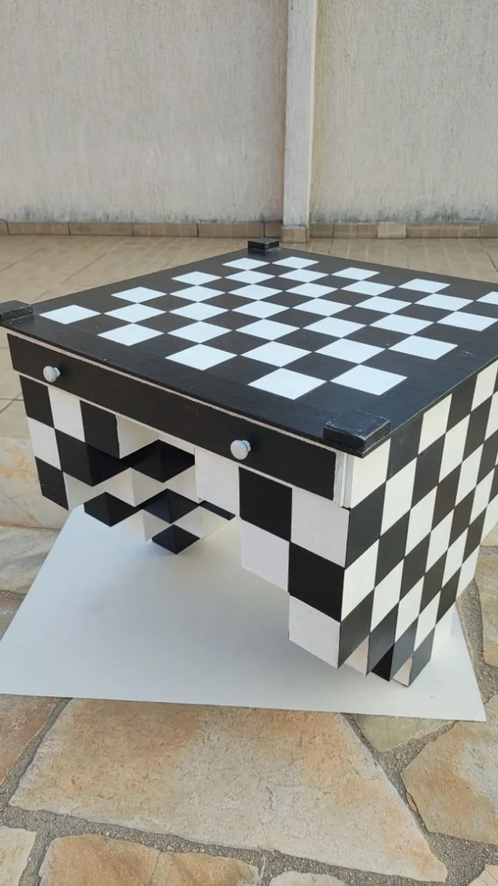 Tabuleiro de Xadrez Artesanal 3D - Foto 4