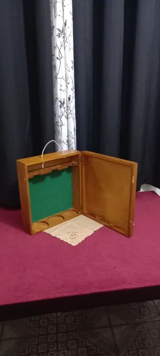 Antiga Caixa De Madeira Marchetada  - Foto 2