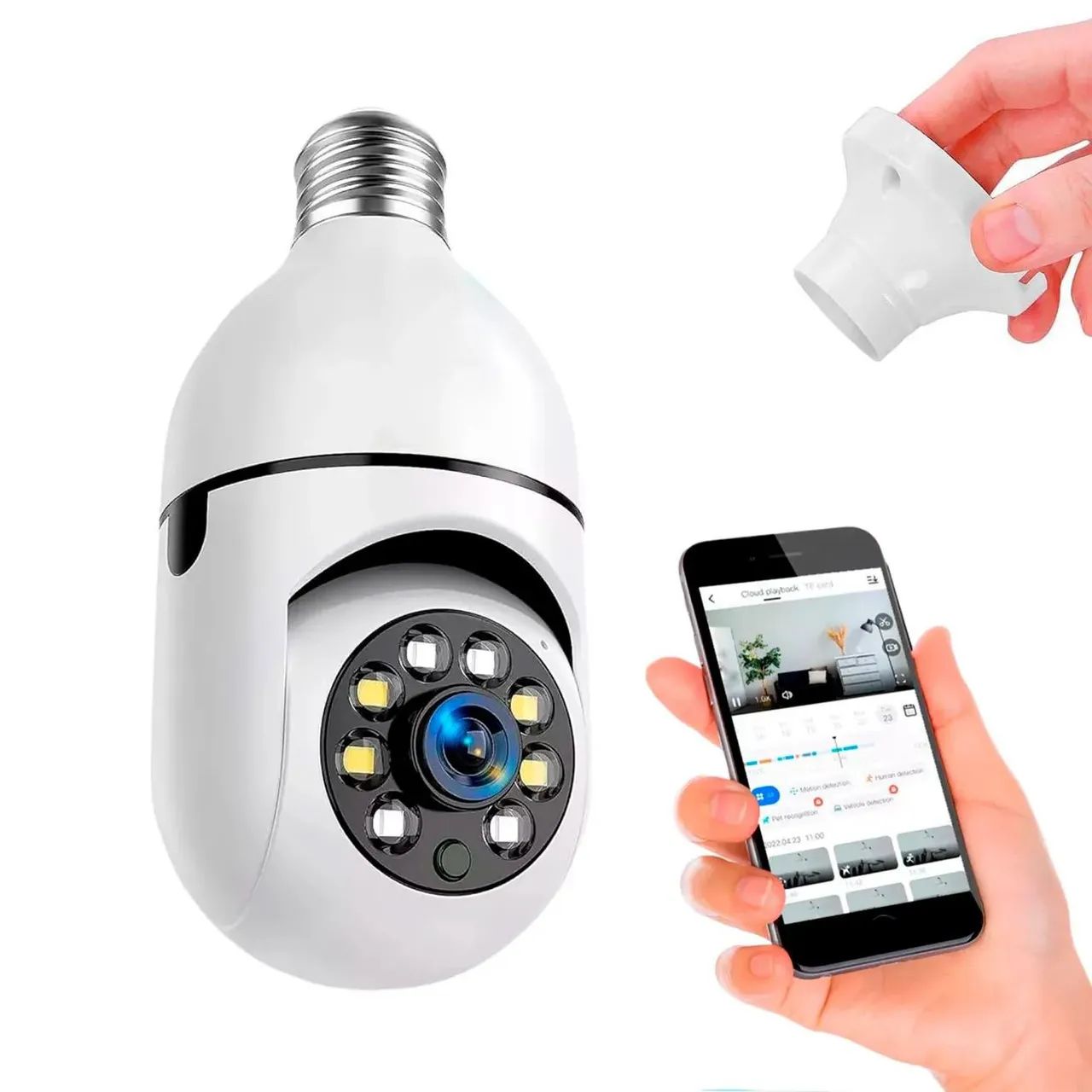 Câmera de Segurança Wi-Fi para Lâmpada