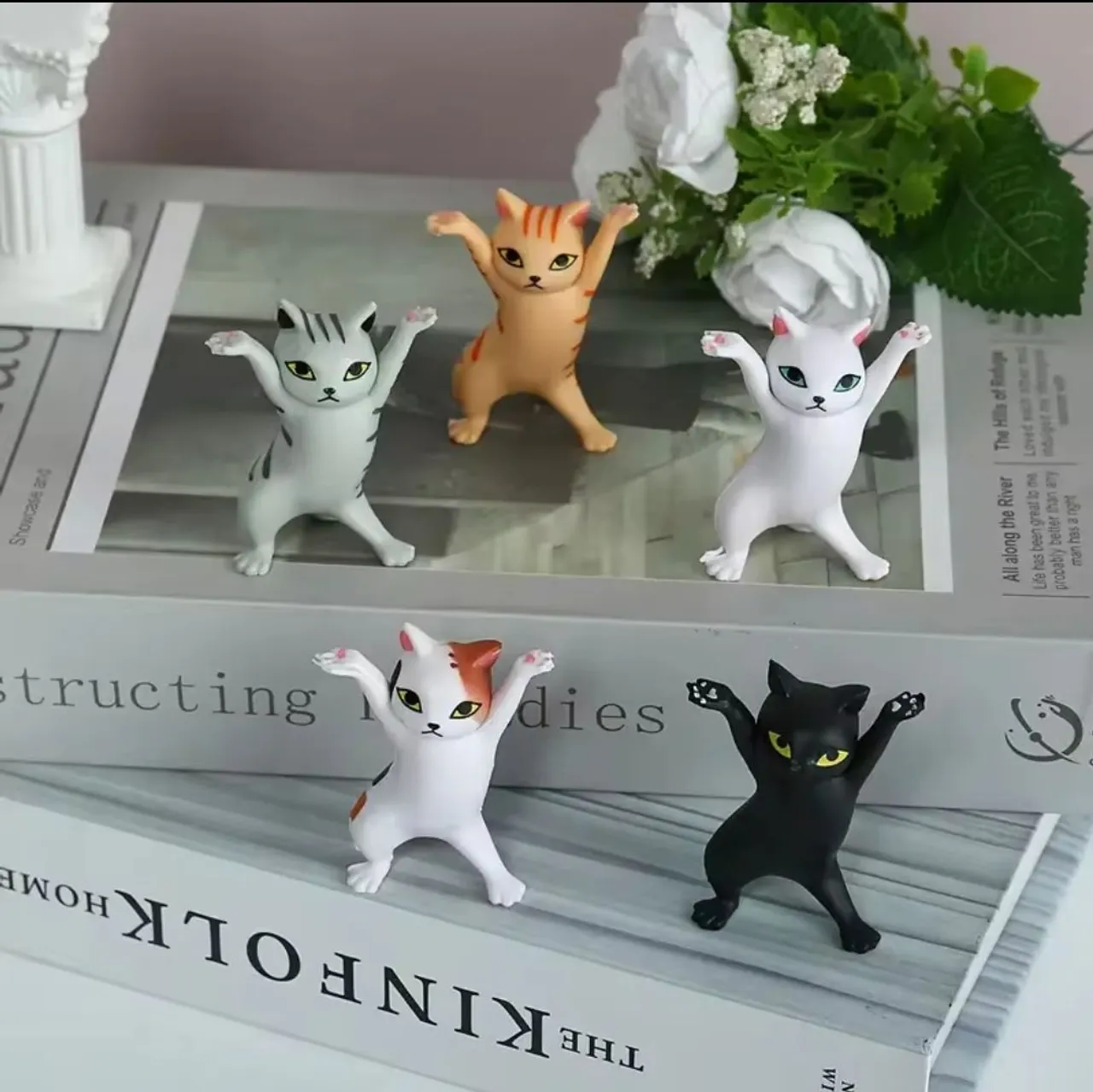 Kit de 5 Gatinhos de Brinquedo - Decoração para Mesa