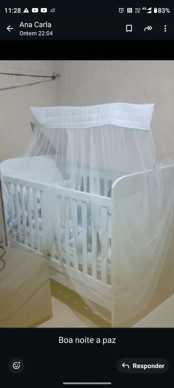 VENDO 1 BERÇO CAMA BRANCO. - Foto 2