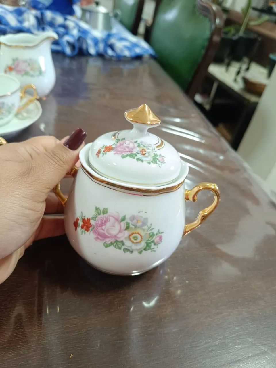 Conjunto de xícaras de porcelana vintage63824569710977123