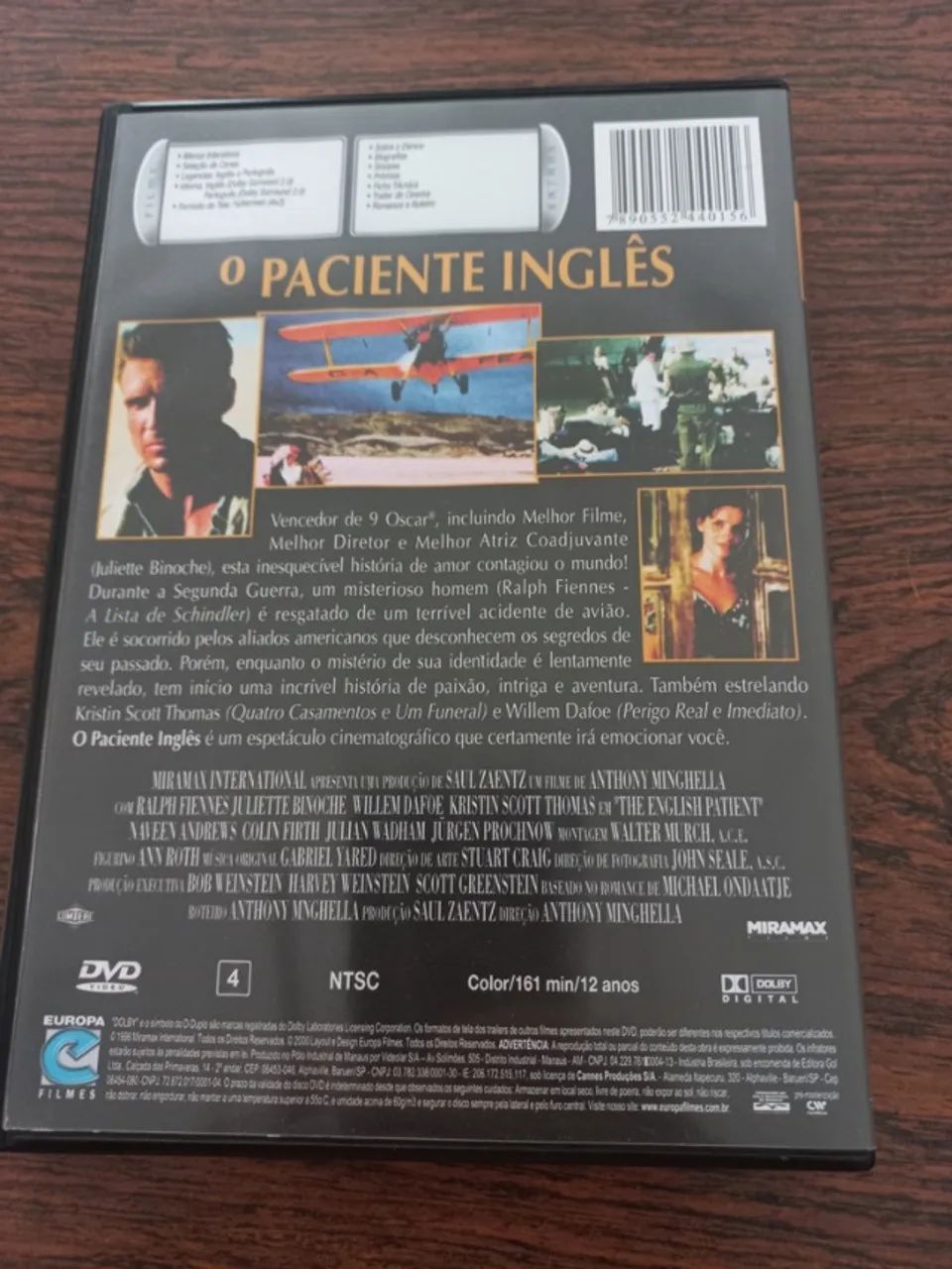 Dvd do Filme O paciente Inglês - Vencedor de 9 oscars - Foto 2