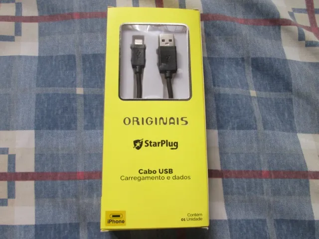Cabo Usb Carregamento e Dados - Entrada para Iphone - Novo na Caixa