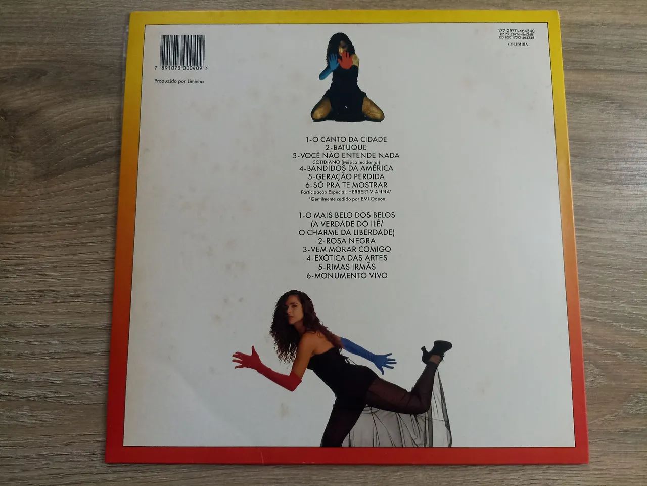 LP vinil Daniela Mercury, O canto da cidade (1993) - Foto 3