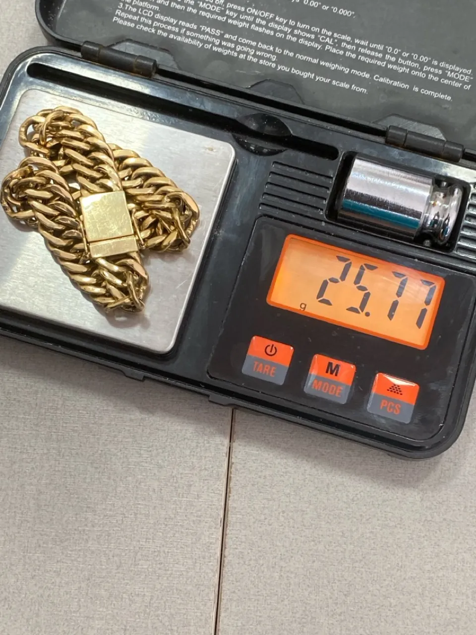 Pulseira de elos dourada - 25,77g