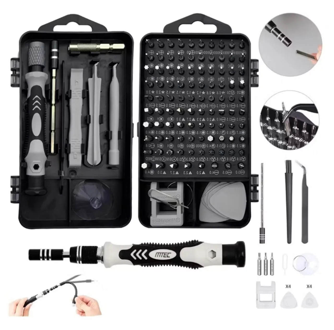 Kit Ferramentas 115 Peças Jogo Mini Chaves Precisão Multiuso Celular Notebook Tablet