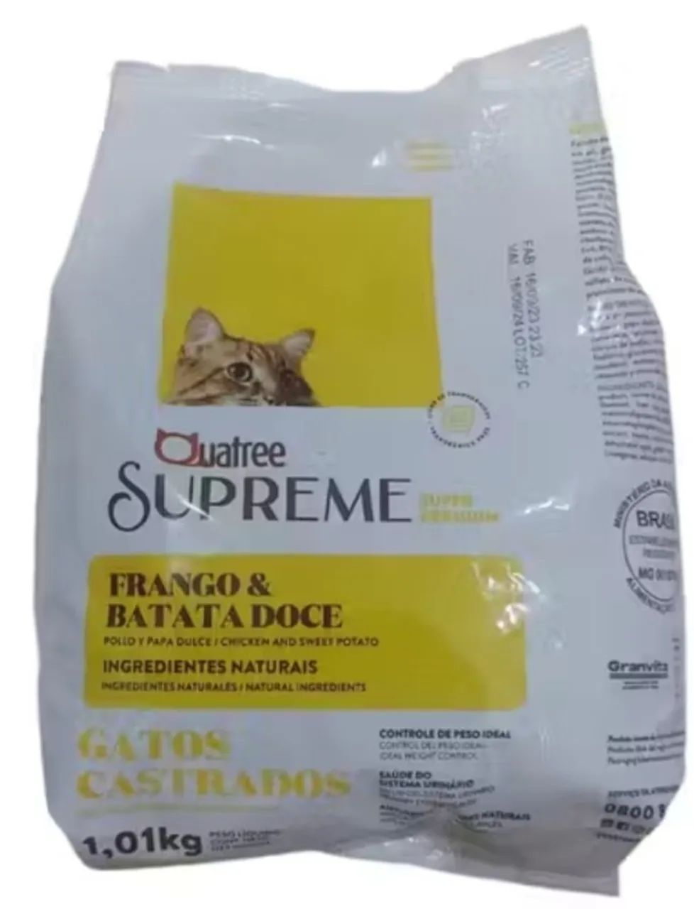 5 pac Ração quatree supreme gatos castrados