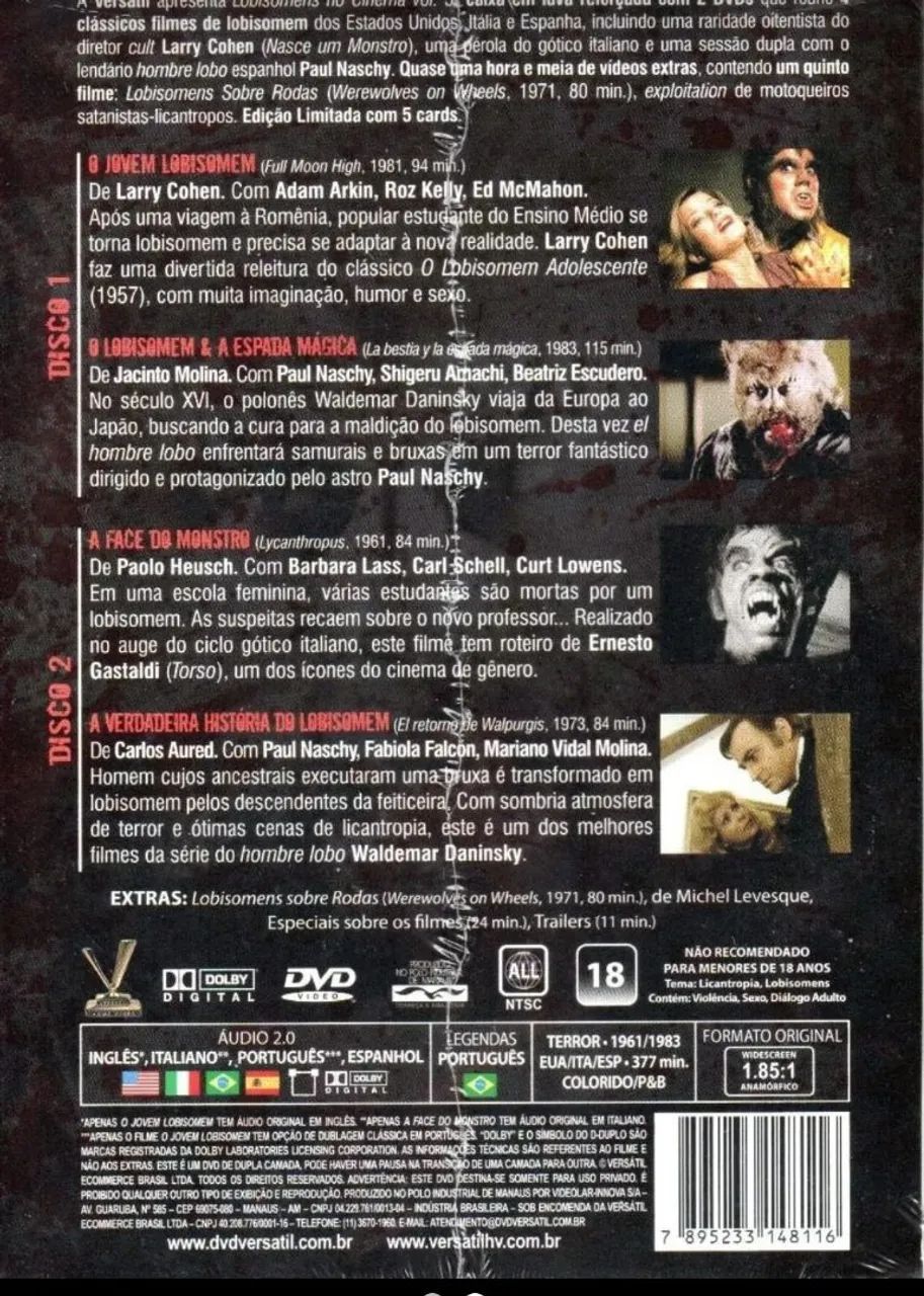 Box dvd Lobisomens no cinema 3 - Foto 2