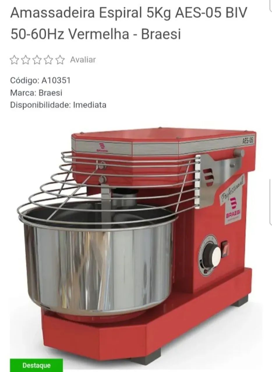 Amassadeira espiral Baesi NOVA** - Foto 2