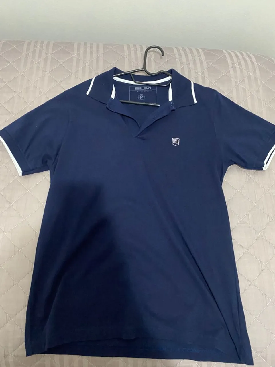 Camisa Polo Azul Tamanho P
