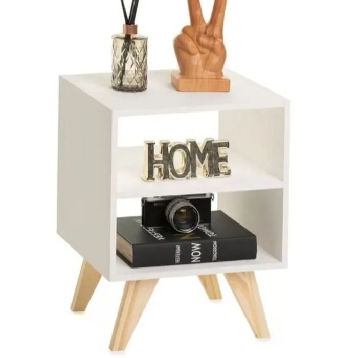 Mesa de cabeceira lateral branca em MDF  - Foto 2