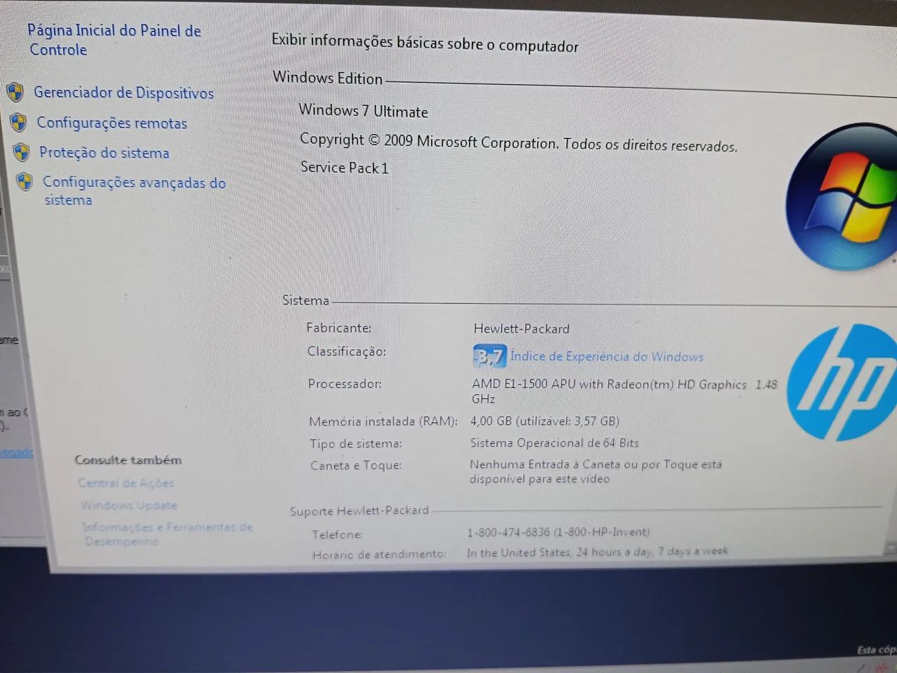 Computador HP - Processador AMD E1-1500 - Foto 2