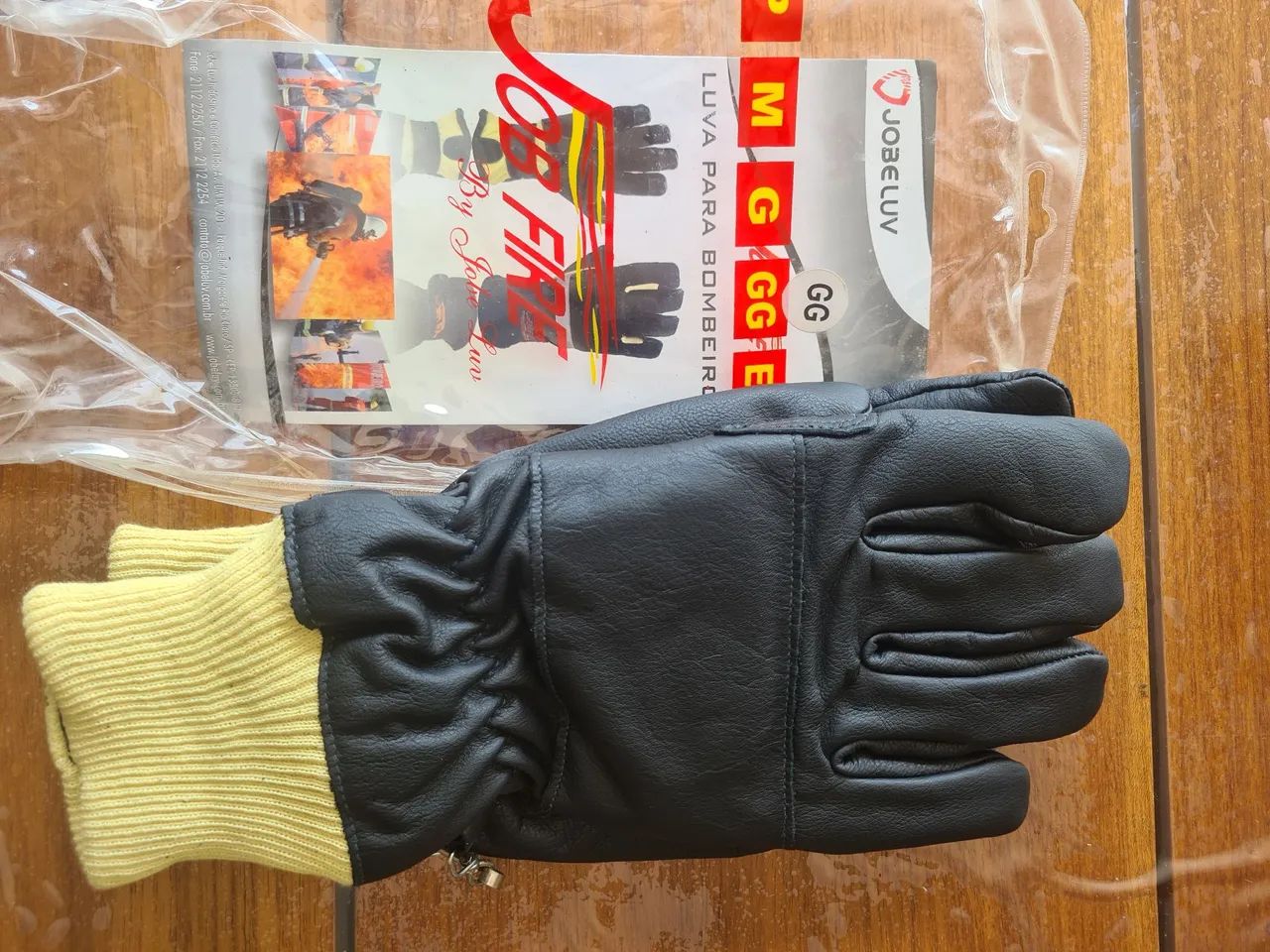 Luva de Couro para Bombeiro - GG