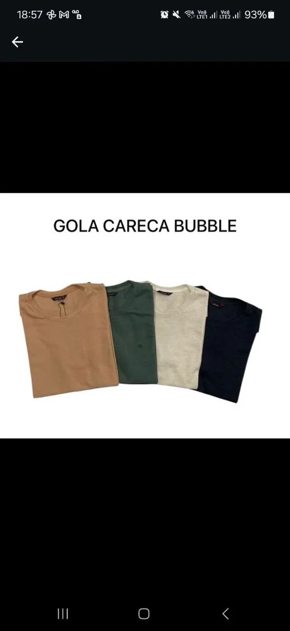 Camisa Texturizada Gola Redonda 