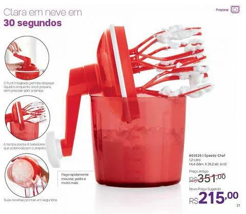 Speedy Chef - Batedeira de Mão 1,2 Litros