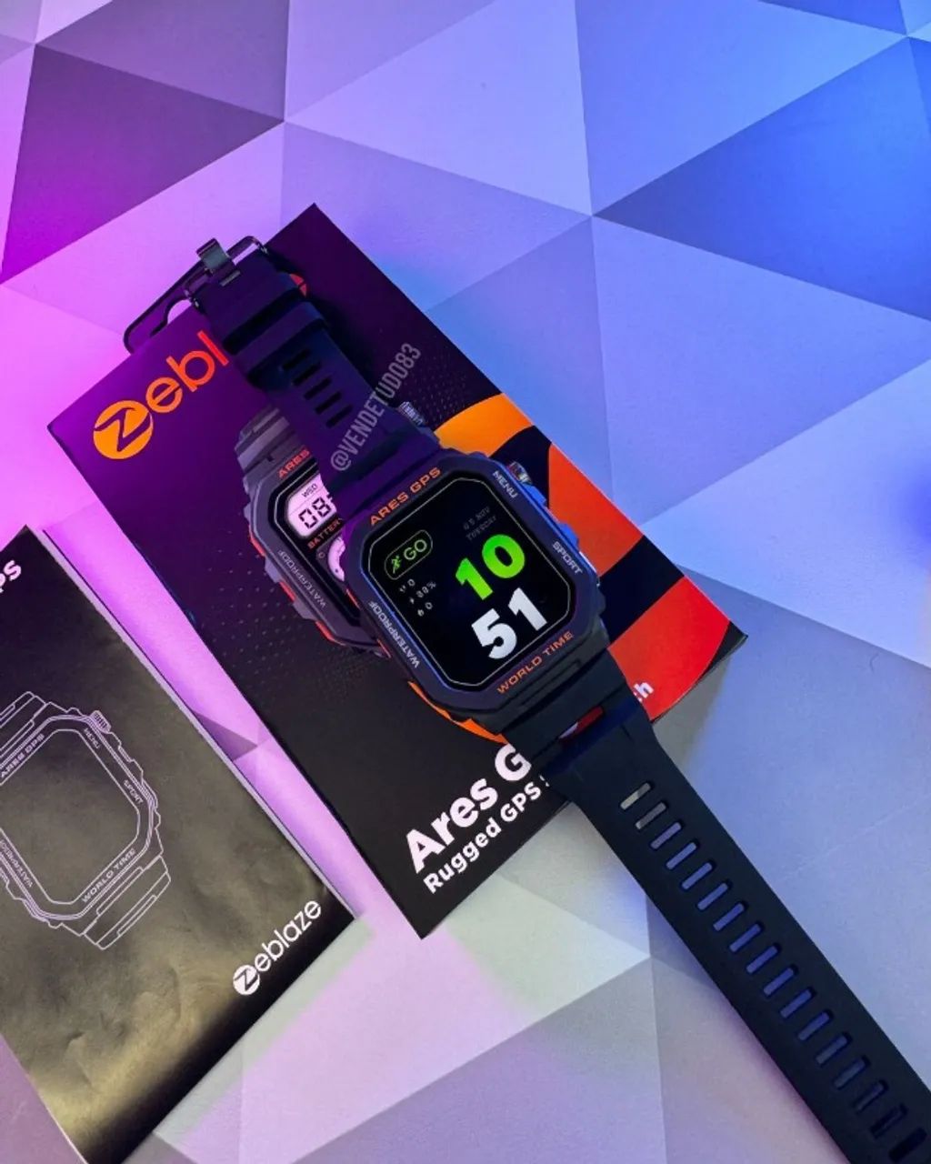 Smartwatch Zeblaze Ares Gps, assistente de voz, 3atm, assitente de voz 