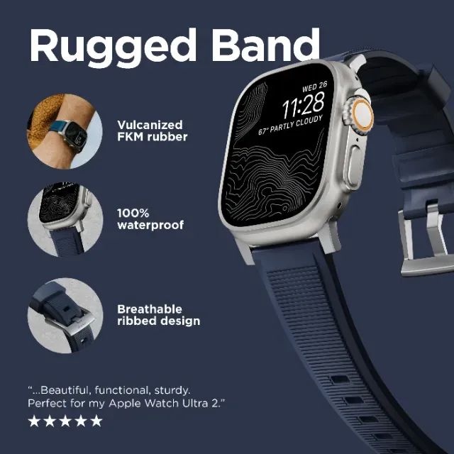 Pulseira Original Nomad Rugged Band para Apple Watch 3 - Atlantic Blue (Importada) - Foto 6