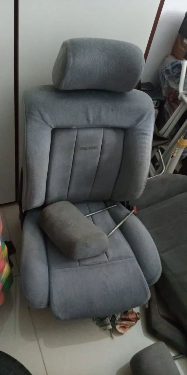 Jogo de Bancos Recaro Original Santana Executivo EX 90 91 Tecido Veludo Completo Excelente - Foto 3