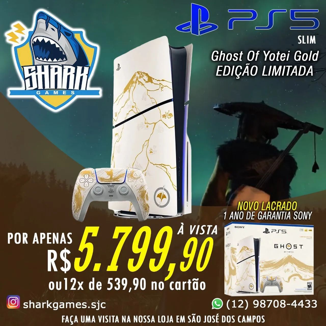 Playstation 5 edição ghost of yotei  lacrado 