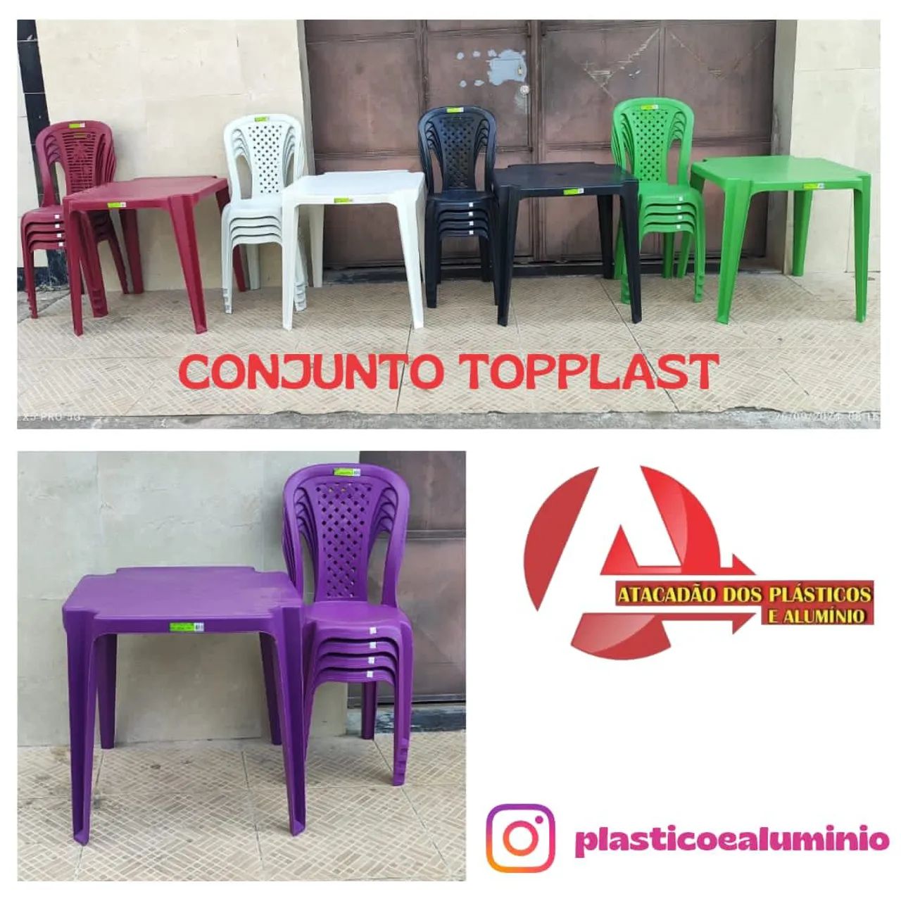 Conjunto de mesa de plástico 