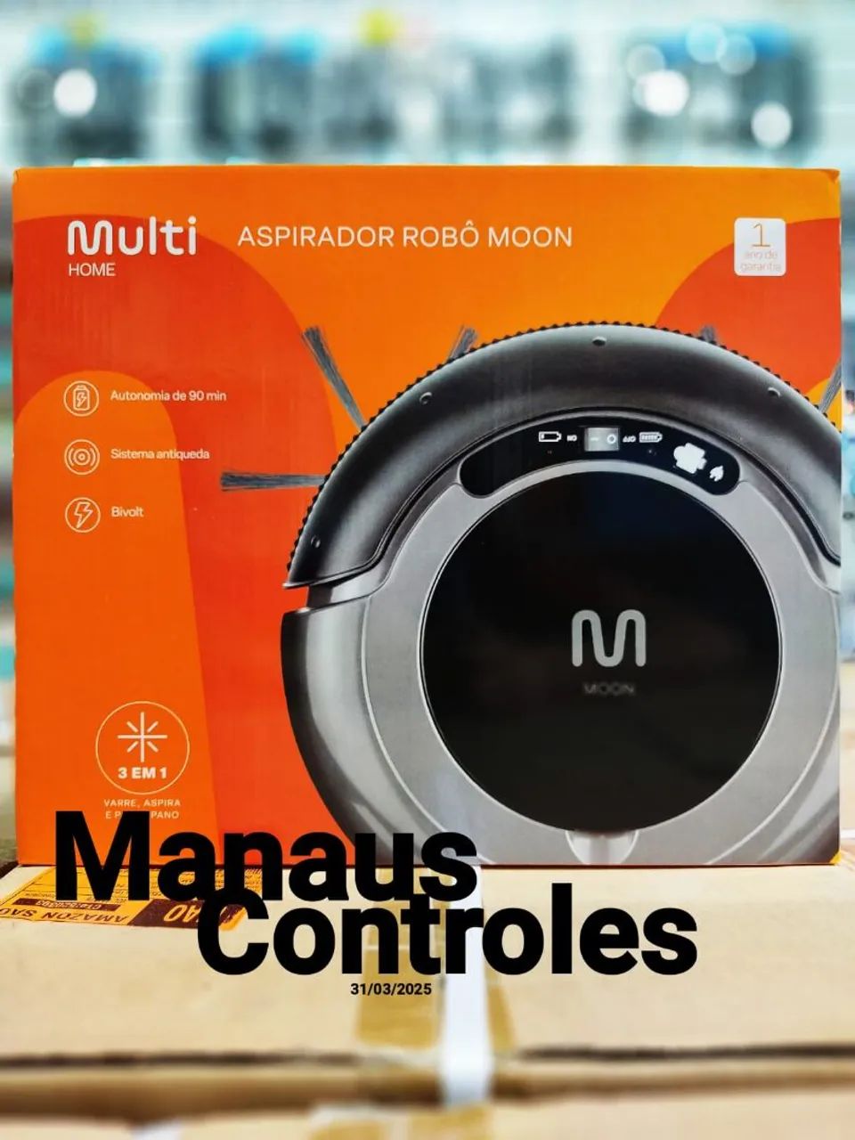 Aspirador Robô Moon Multi Home 3 em 1 