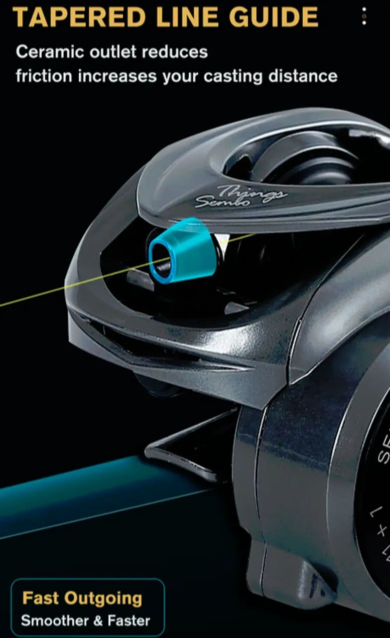 Carretilha de pesca ultraleve 117g, "Manivela lado direito" - Foto 4